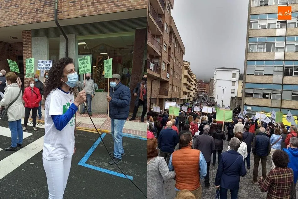 Foto 2 - Nueva concentraci&oacute;n ante las puertas del Hospital de B&eacute;jar que sigue sin ingresar pacientes