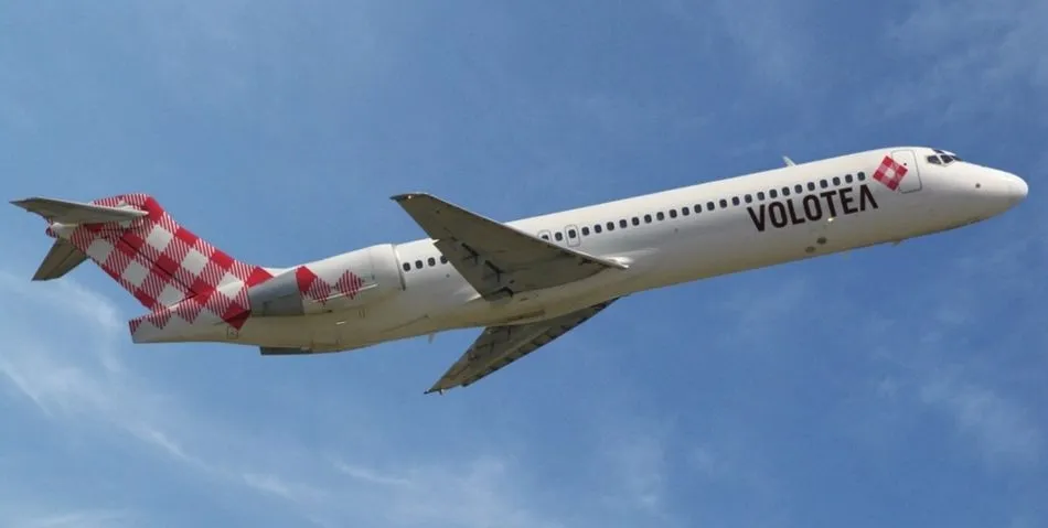 Uno de los aviones de la aerolínea Volotea