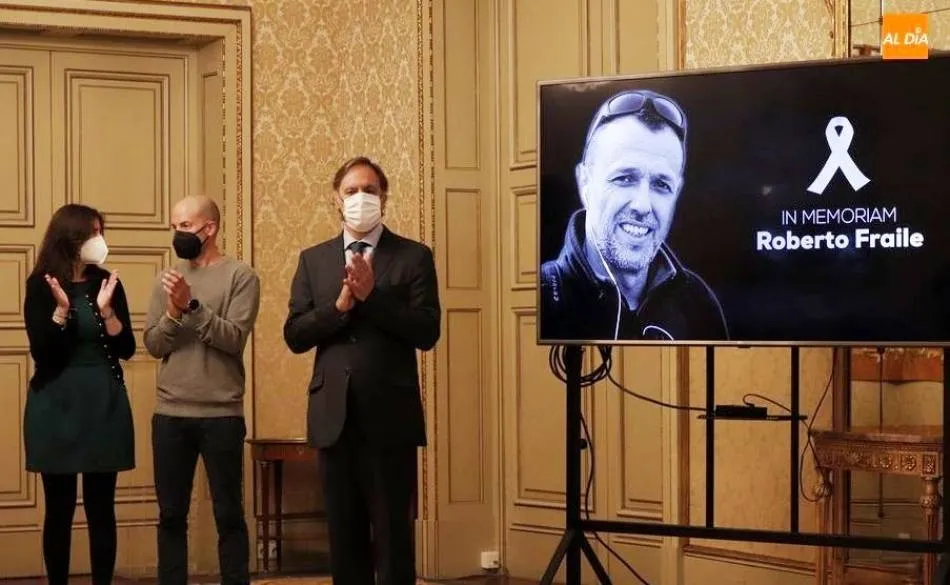 Homenaje que el Ayuntamiento rindió a Roberto Fraile recientemente - Archivo