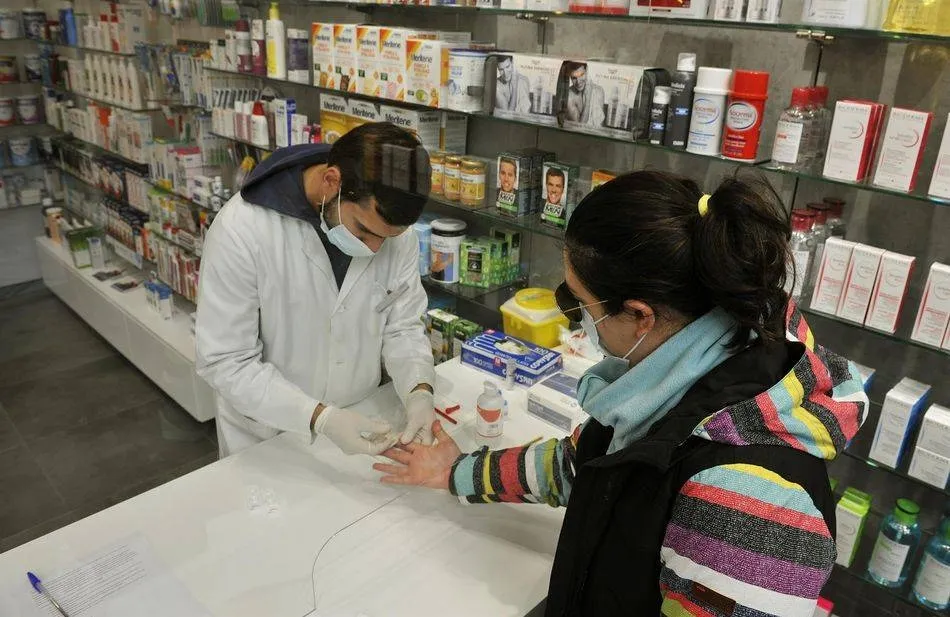 Test rápido en una farmacia