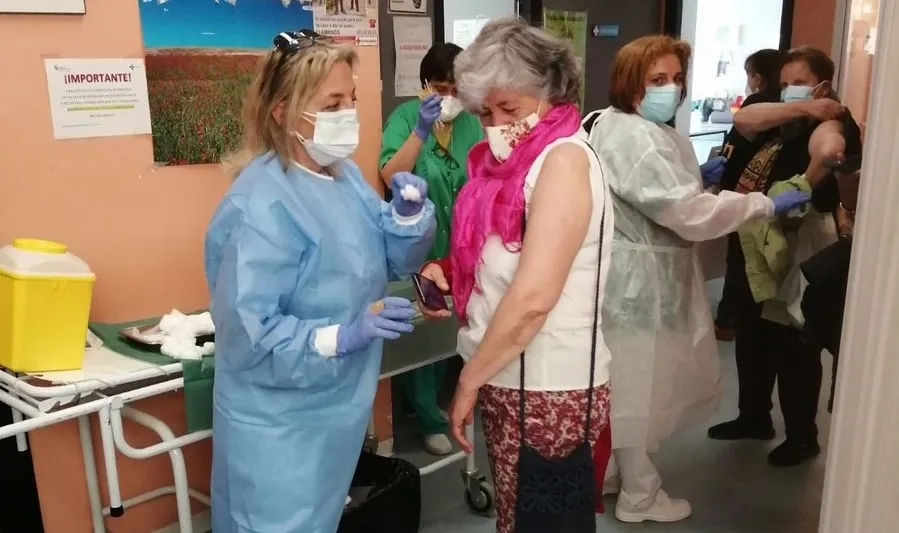 Vacunaciones en el centro de salud de Villoria