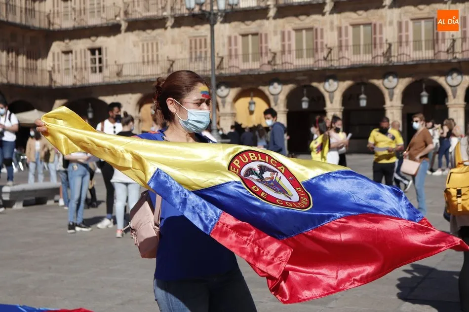 Concentración en Salamanca para denunciar los abusos a los Derechos Humanos en Colombia