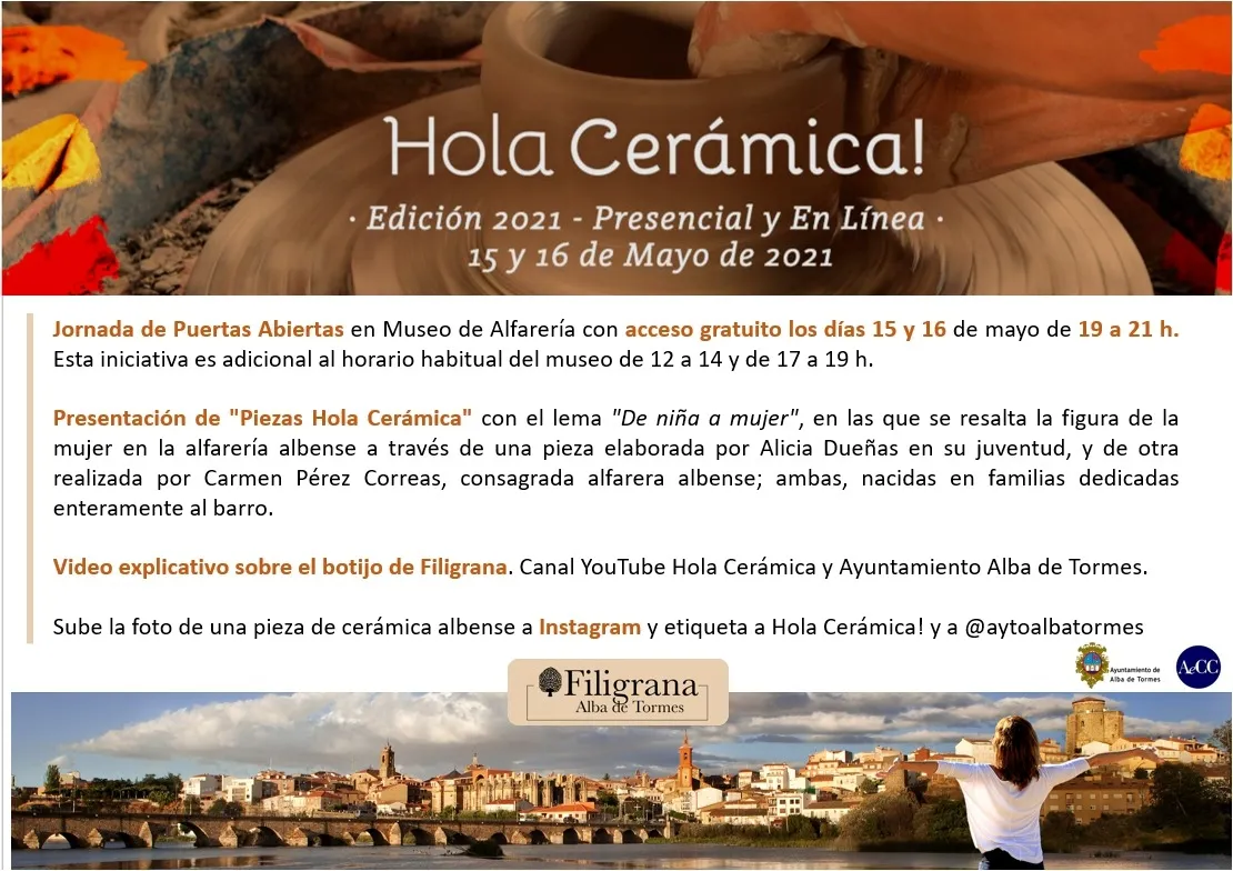 Cartel informativo sobre la iniciativa ¡Hola Cerámica!