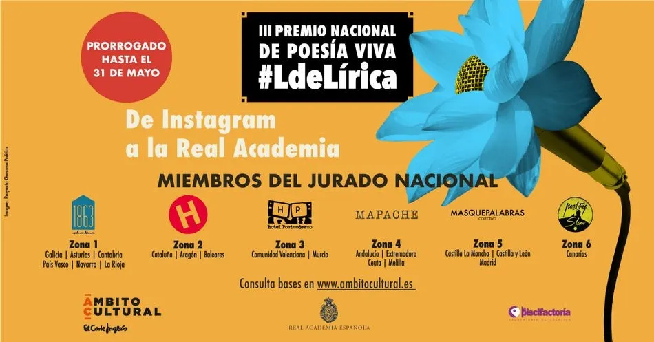 Últimas semanas para participar en el III Premio Nacional de Poesía Viva #LDeLírica de Ámbito...