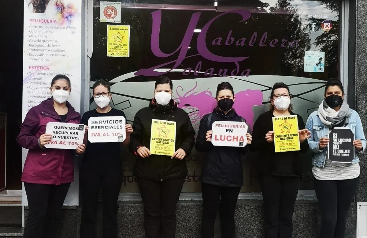 Las empresas de peluquería y estética se suman a la protesta nacional de su sector  