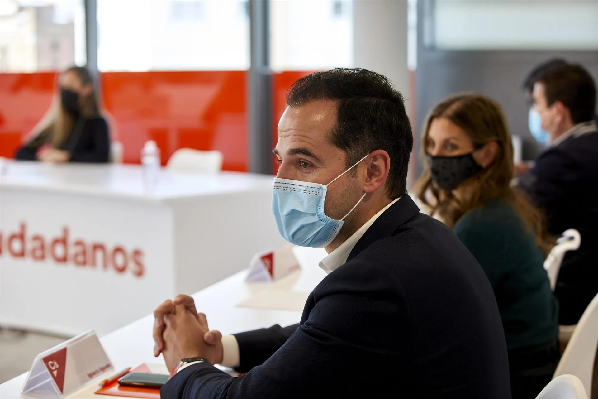 El exvicepresidente de la Comunidad de Madrid, Ignacio Aguado, durante la reunión del Comité Permanente de Ciudadanos (Cs), en Madrid. Foto: EP