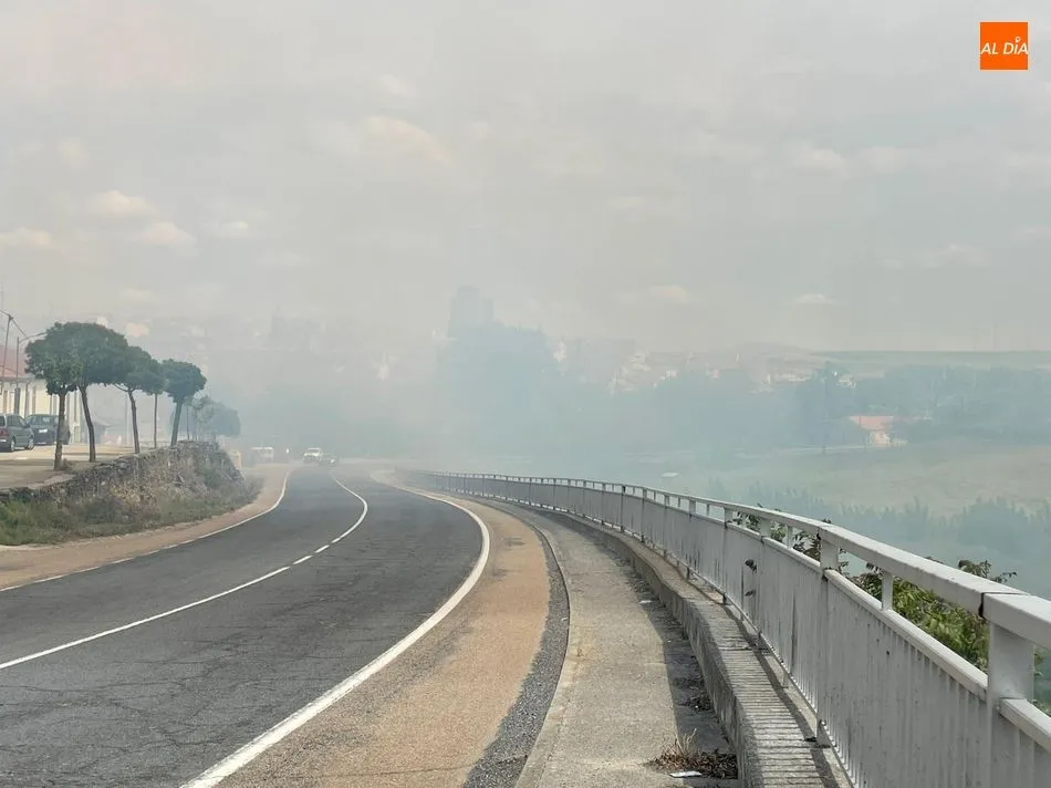 Foto 2 - Dos dotaciones de Bomberos sofocan un incendio en Alba de Tormes
