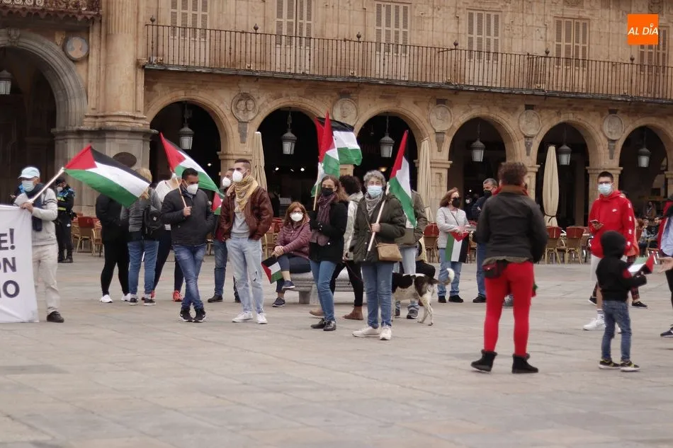 Foto 8 - Casi un centenar de personas se manifiestan a favor del pueblo palestino en Salamanca