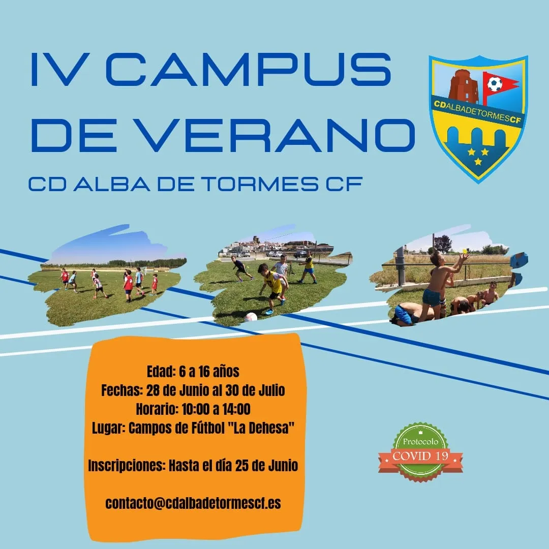 El Alba de Tormes Club de Fútbol lanza su IV Campus de Verano del 28 de junio al 30 de julio