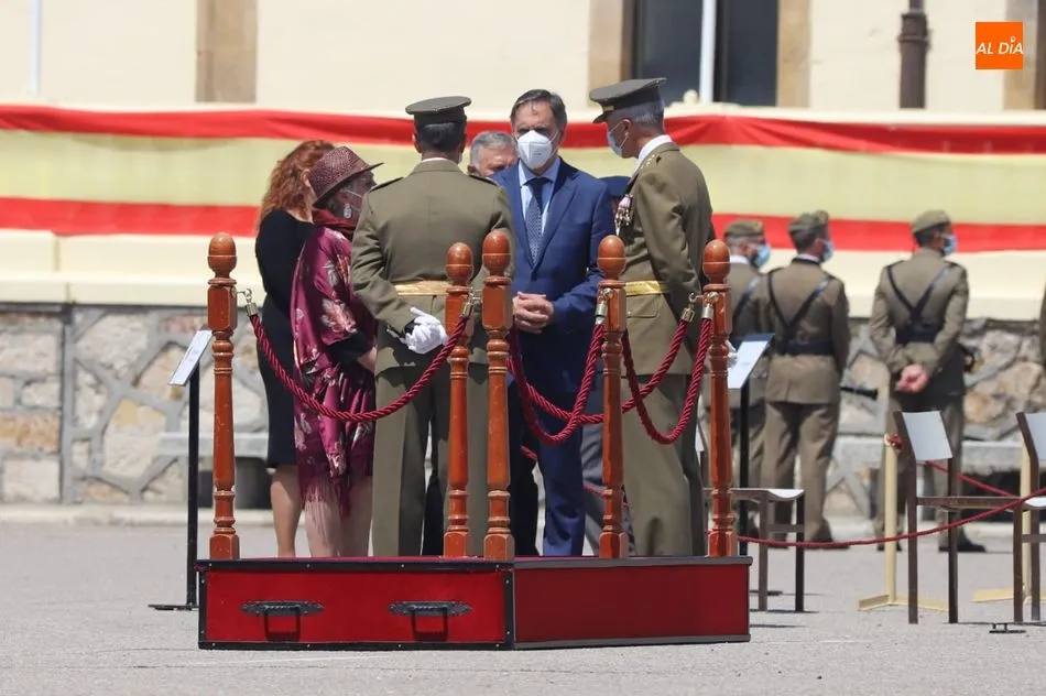 Foto 2 - El Regimiento de Ingenieros honra a su patr&oacute;n con un desfile limitado por la pandemia