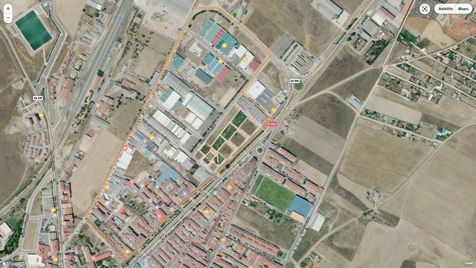 Mapa del tramo a pie