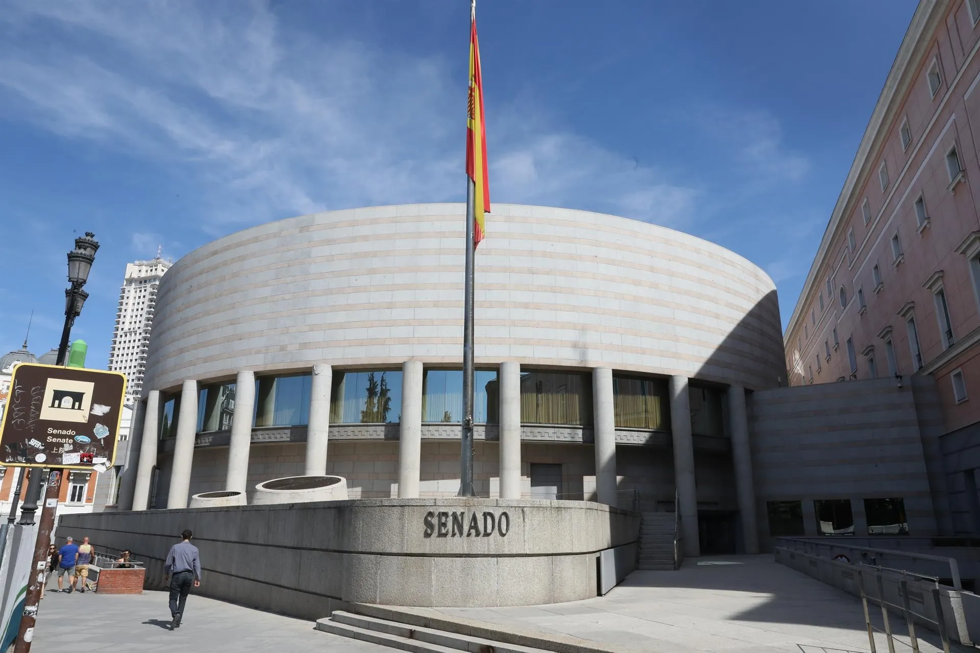 Fachada exterior del edificio del Senado en Madrid / Europa Press