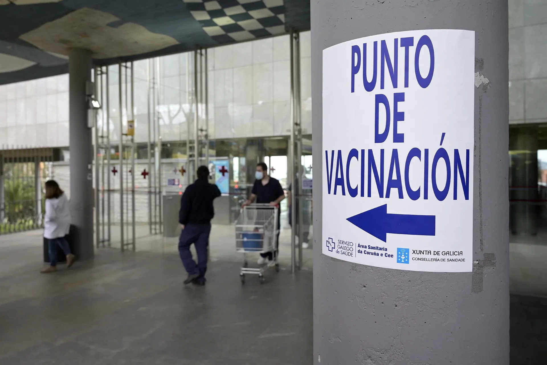 Indicaciones para el punto de vacunación en un hospital en A Coruña