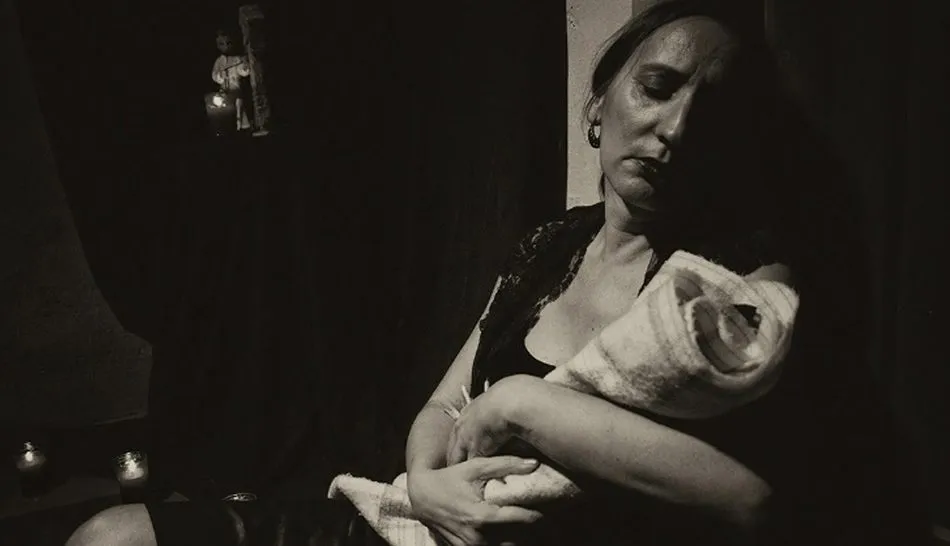 La actriz Raquel García Sevillano en la obra Marchita