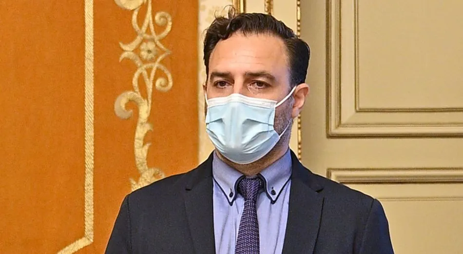 El presidente de la Asociación de Empresarios de Hostelería de Salamanca, Álvaro Juanes, esta mañana en el Ayuntamiento