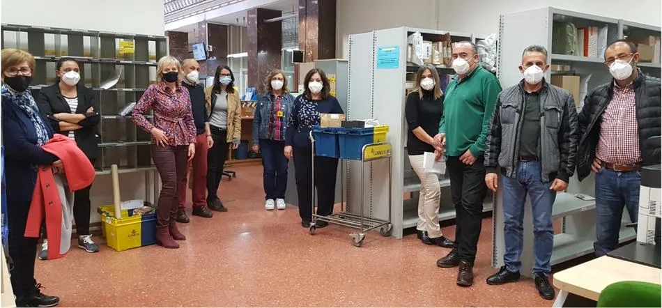 Trabajadores de la Oficina Principal de Correos en Salamanca