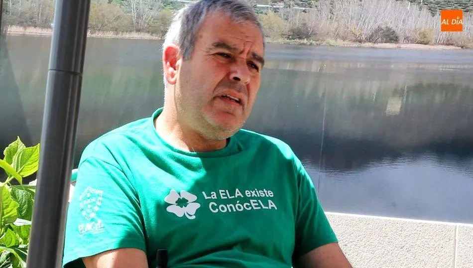 Adolfo Vicente, enfermo de ELA en Vitigudino