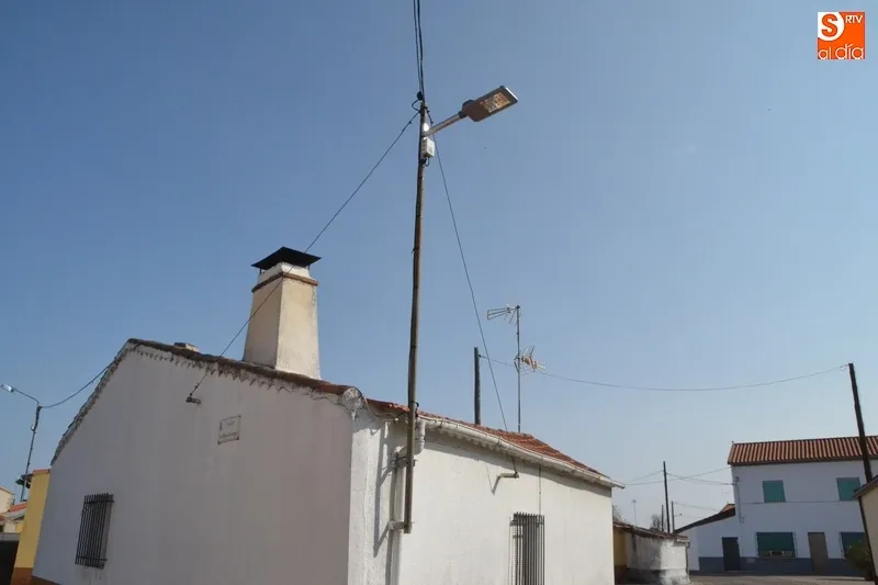 Una de las luminarias renovadas en Bocacara en el año 2017