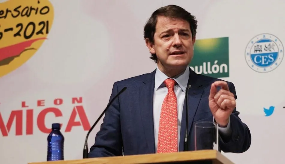 El presidente de la Junta y del Partido Popular en Castilla y León, Alfonso Fernández Mañueco