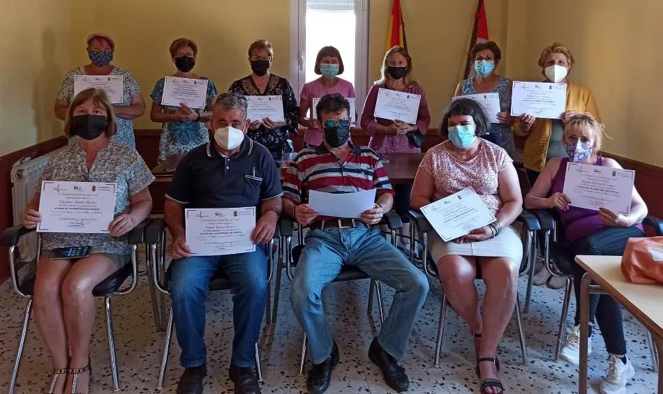 Asistentes a los cursos en Villasrubias