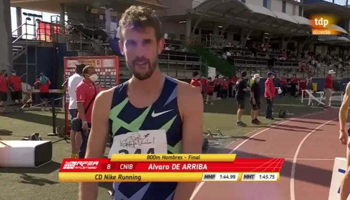 Foto 3 - &Aacute;lvaro de Arriba se queda fuera del podio nacional de los 800 metros por 1&ordf; vez desde 2013  