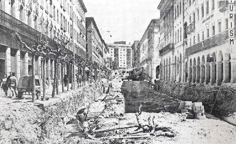 La urbanización de la Gran Vía en los años 70