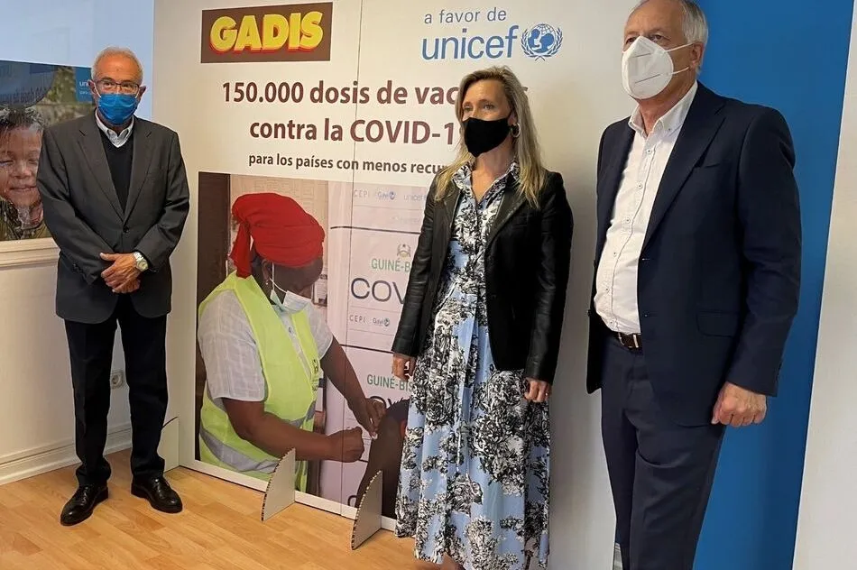 Gadis colabora con Unicef para el envío de 15.000 vacunas contra la Covid-19 a países con menos...