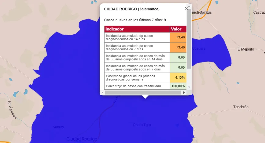 Ciudad Rodrigo suma tres positivos más y vuelve a cifras de principios de mayo  