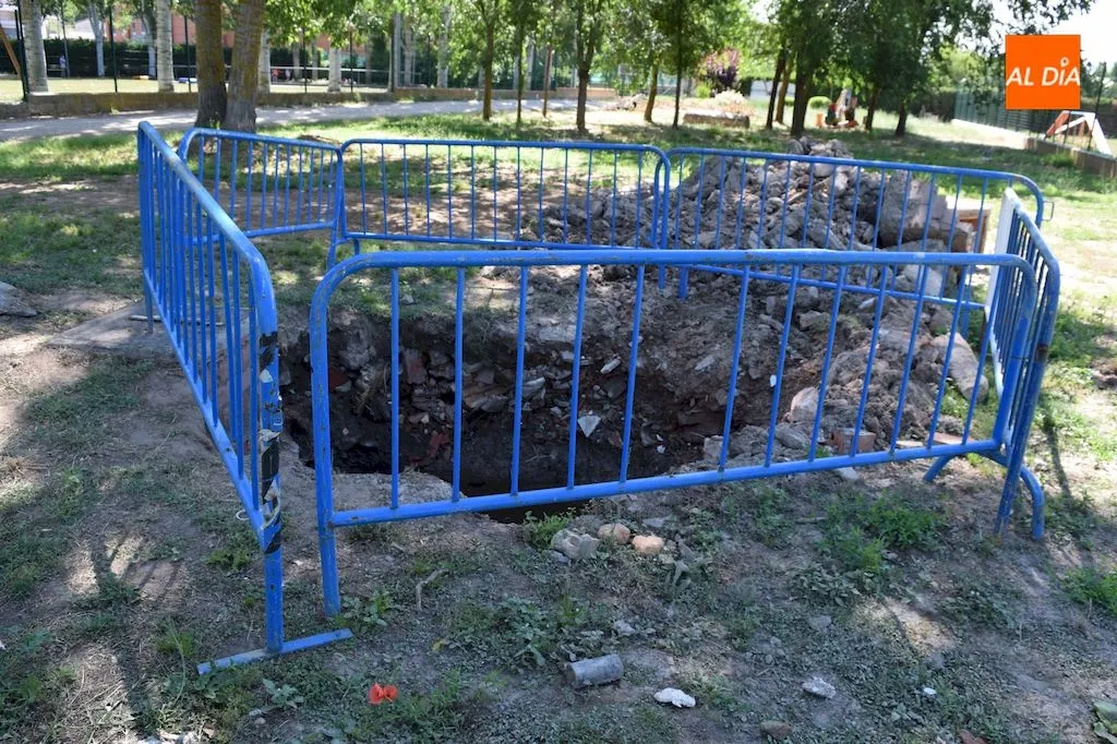 Foto 2 - Reparada una importante fuga de agua junto al parque canino de Alba de Tormes