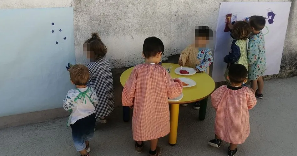 Niños en la guardería de El Bodón