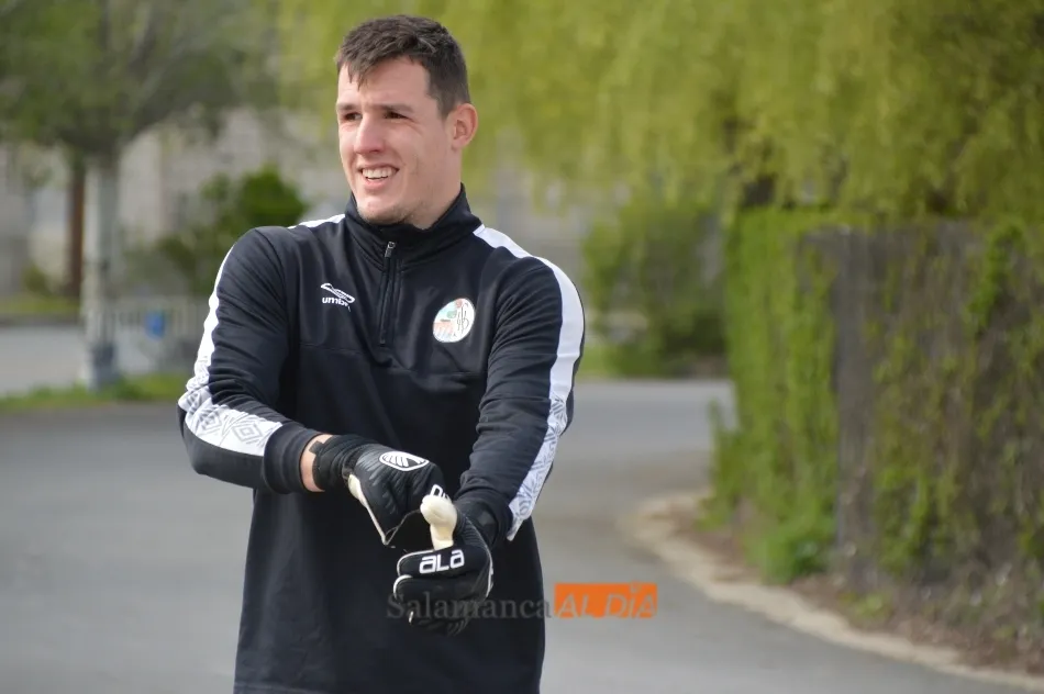 Javi Benítez, en un entrenamiento con el Salamanca UDS. Foto de archivo