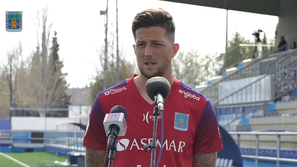 Leo Ramírez tras un partido con la SD Tarazona. Foto SD Tarazona