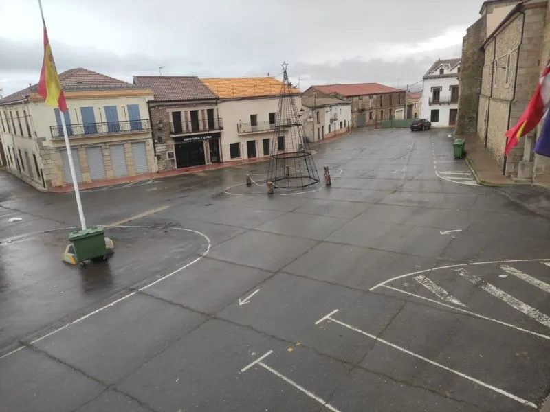 Plaza Mayor de Tamames antes del inicio de los trabajos de remodelación - Ayto. Tamames