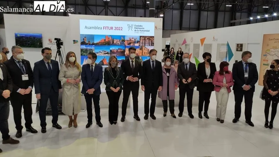 El presidente del Grupo de Ciudades Patrimonio de la Humanidad de España y alcalde de Salamanca, Carlos García Carbayo, en Fitur | Fotos: Kiko Robles 
