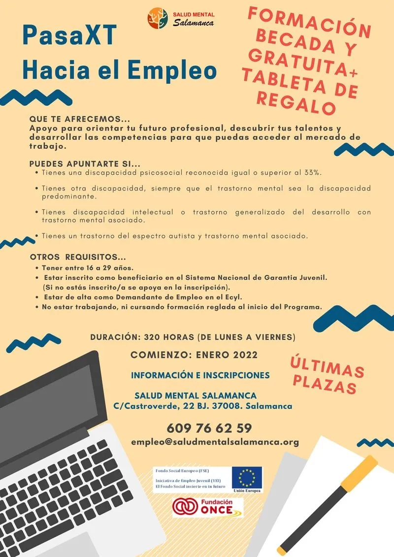 Foto 2 - Salud Mental Salamanca lanza una nueva edici&oacute;n de &lsquo;PasaXT Hacia el Empleo&rsquo;