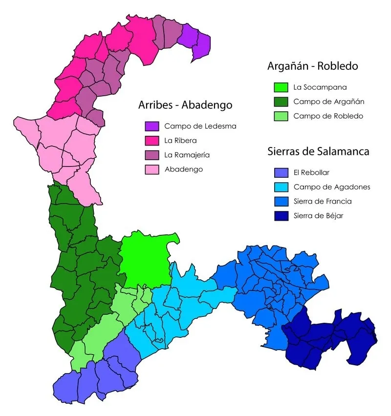 Distribución del geoparque / FUENTE: USAL