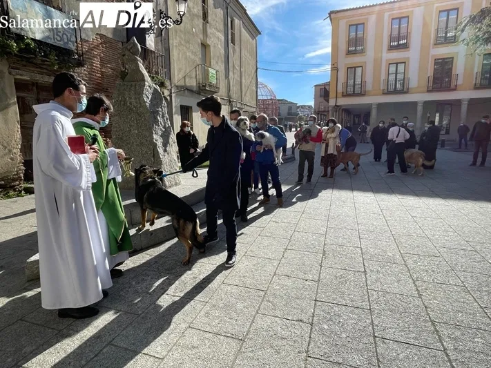 La bendición de San Antón se celebraba a las puertas de la iglesia parroquial