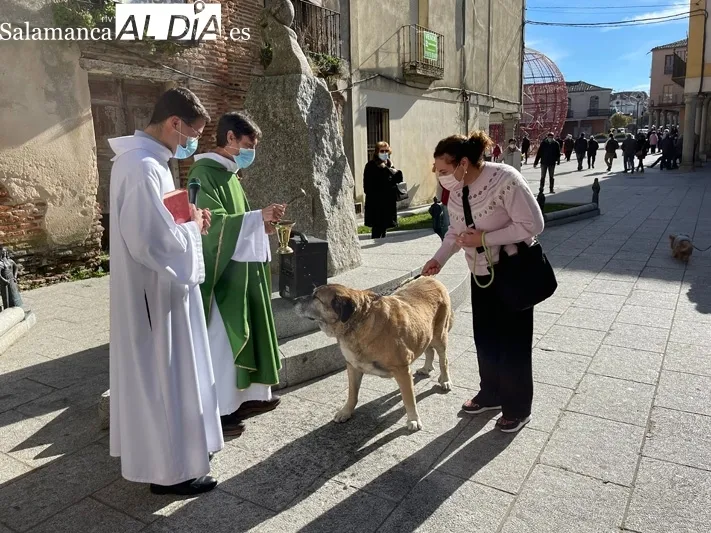 La bendición de San Antón se celebraba a las puertas de la iglesia parroquial