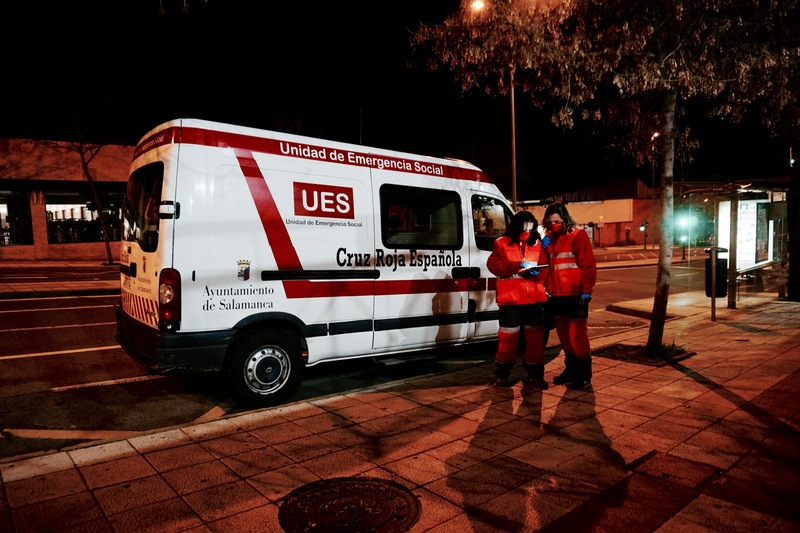 Acciones Cruz Roja Salamanca para atender a los más vulnerables ante las olas de frío