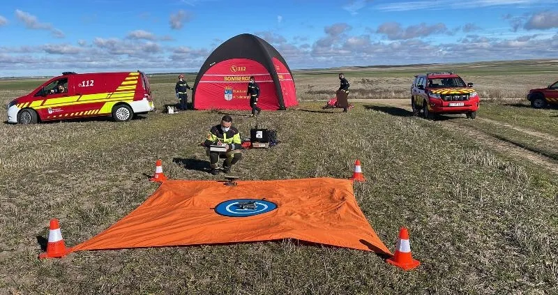Foto 5 - Dos bomberos mirobrigenses participan con un dron en la b&uacute;squeda del joven de Paradinas desaparecido