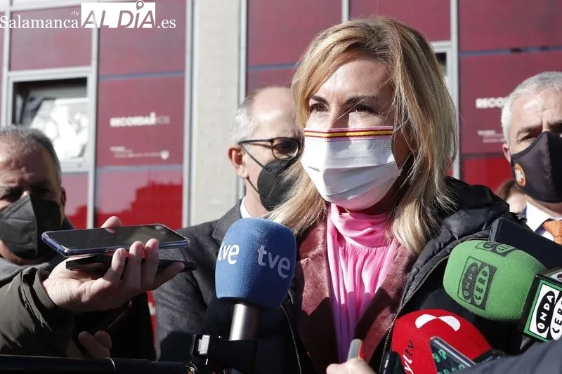 Visita a Salamanca de la vicesecretaria de Organización del PP y presidenta del PP de Navarra, Ana Beltrán. Foto de Guillermo García