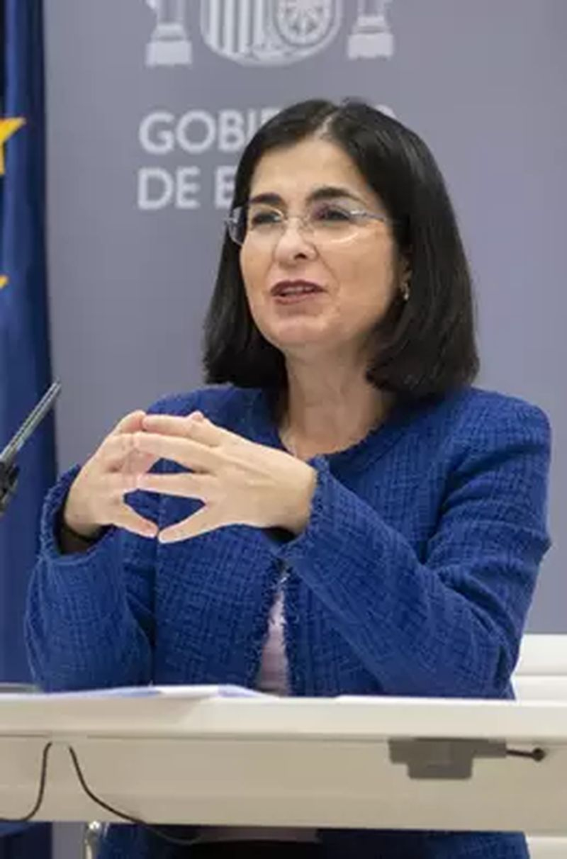 Carolina Darias, ministra de Sanidad, en la rueda de prensa posterior a la reunión | Foto: Europa Press