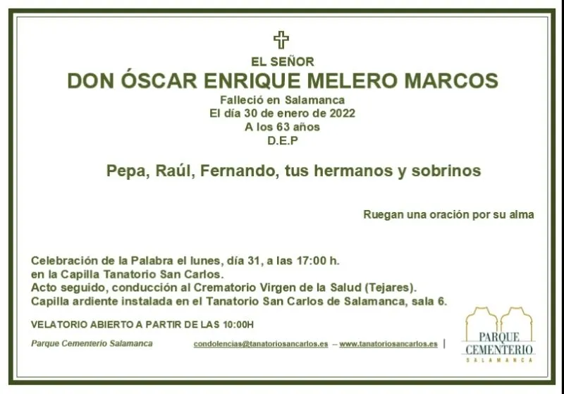 Foto 2 - Fallece &Oacute;scar Melero Marcos, conocido pol&iacute;tico salmantino