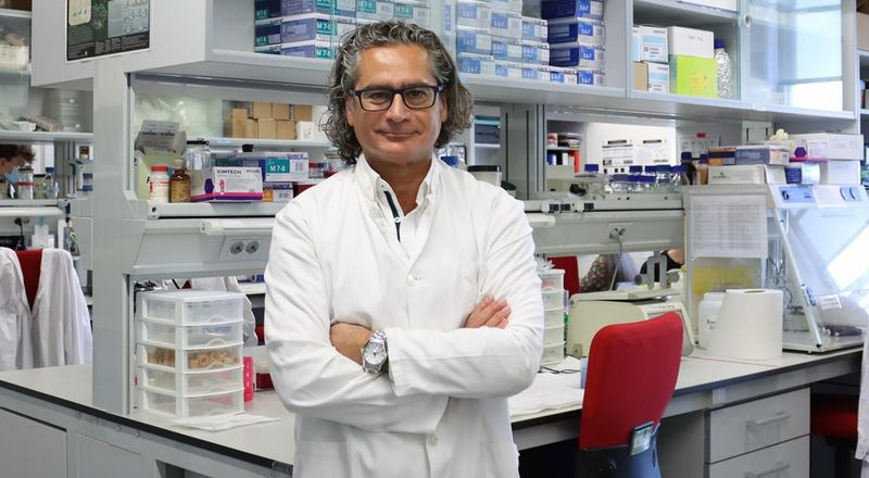 El científico de la Universidad de Salamanca Juan Pedro Bolaños en el laboratorio donde trabaja. Foto USAL