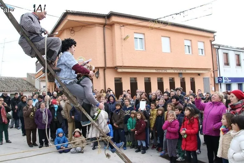 La tradicional horca de los Quintos en Valdecarros