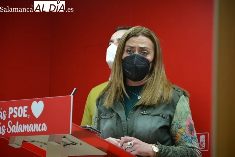 Virginia Barcones ha participado este martes en un encuentro con alcaldes socialistas en Salamanca