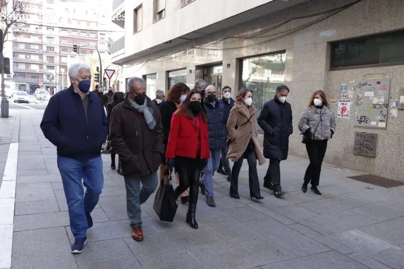 Visita de Cuca Gamarra a Salamanca en apoyo a la candidatura de Mañueco - Guillermo García