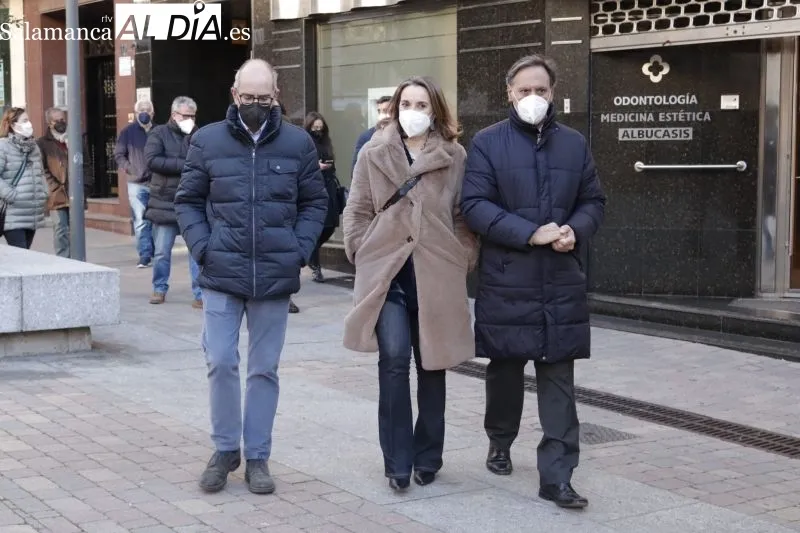 Visita de Cuca Gamarra a Salamanca en apoyo a la candidatura de Mañueco - Guillermo García
