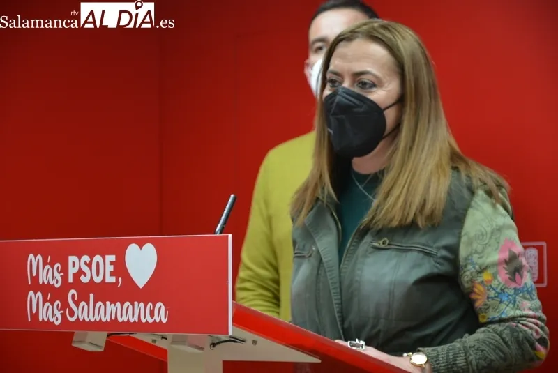 Virginia Barcones ha participado este martes en un encuentro con alcaldes socialistas en Salamanca
