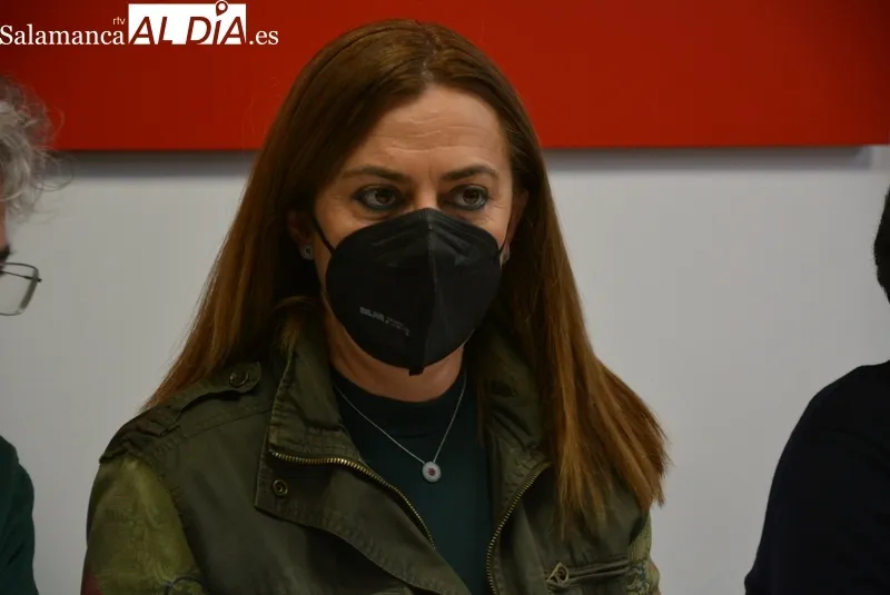 Virginia Barcones ha participado este martes en un encuentro con alcaldes socialistas en Salamanca